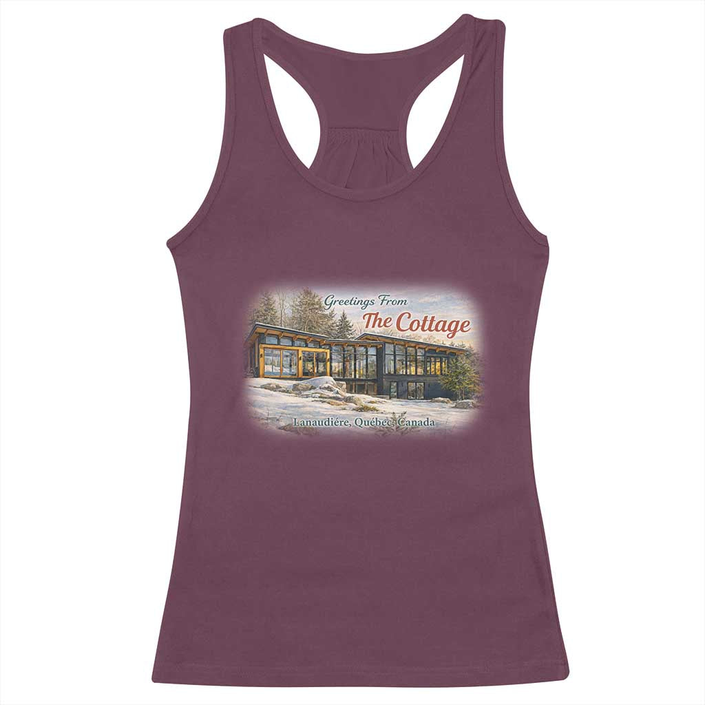 Coming To The Cottage Racerback Tank Top Retro LGBT Romance Hockey Fan