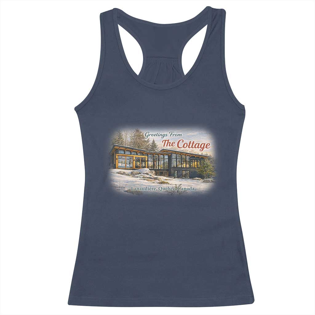 Coming To The Cottage Racerback Tank Top Retro LGBT Romance Hockey Fan