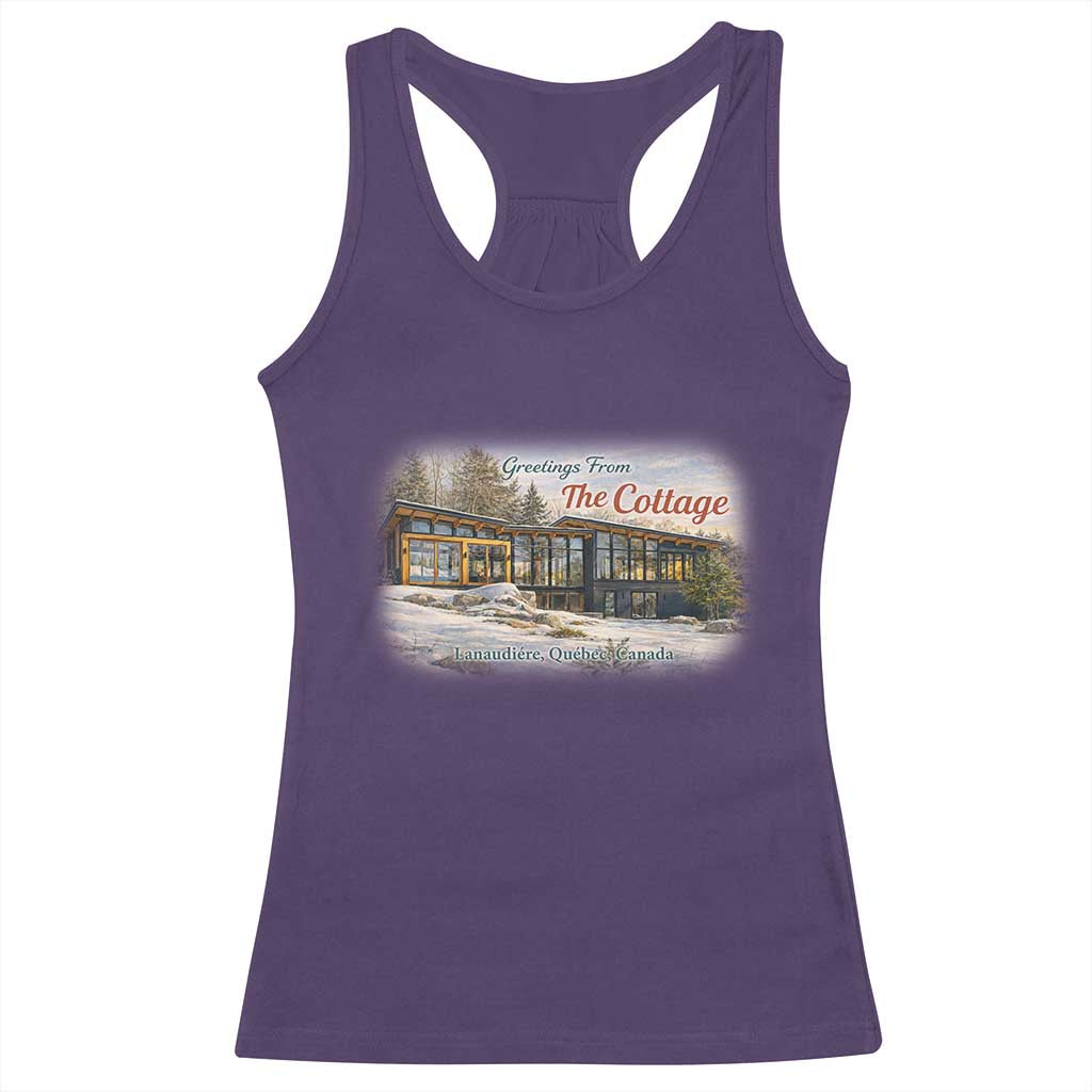 Coming To The Cottage Racerback Tank Top Retro LGBT Romance Hockey Fan