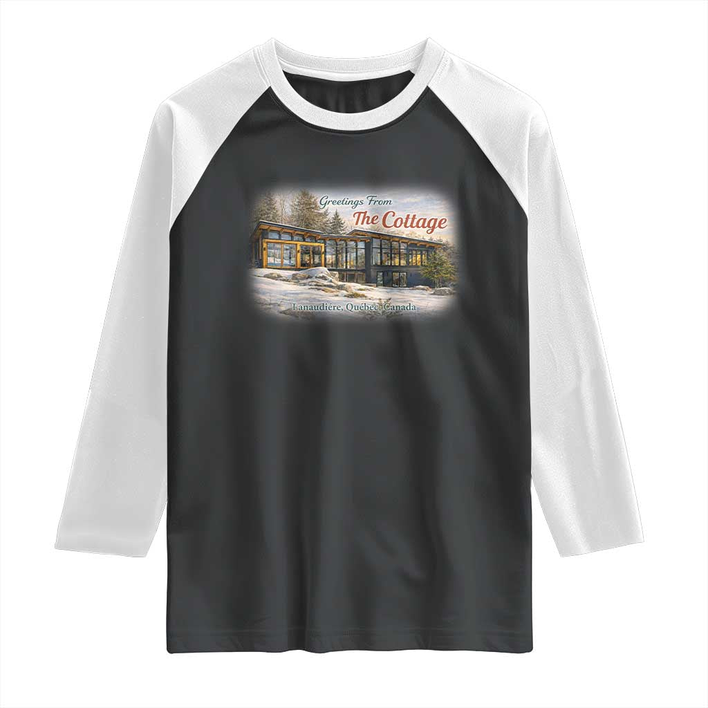 Coming To The Cottage Raglan Shirt Retro LGBT Romance Hockey Fan