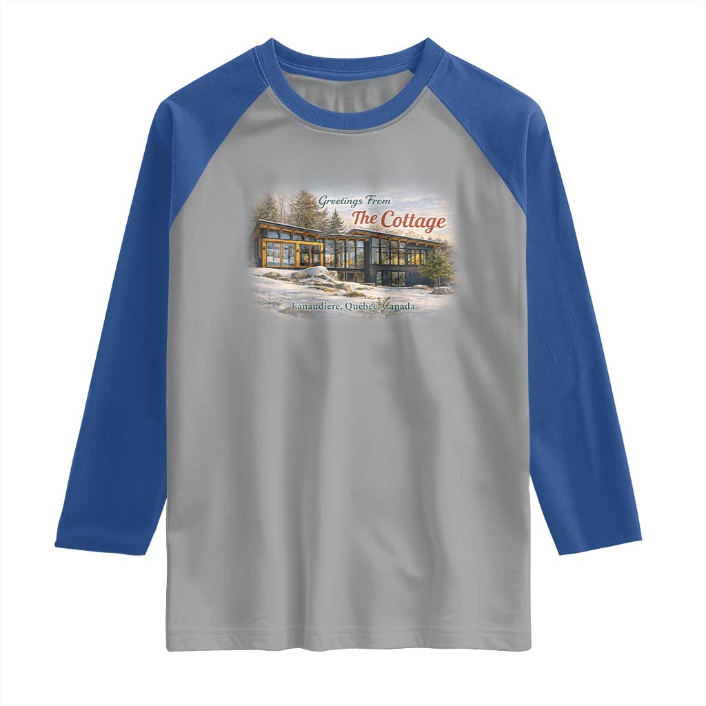 Coming To The Cottage Raglan Shirt Retro LGBT Romance Hockey Fan