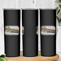 Coming To The Cottage Skinny Tumbler Retro LGBT Romance Hockey Fan