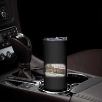 Coming To The Cottage Skinny Tumbler Retro LGBT Romance Hockey Fan