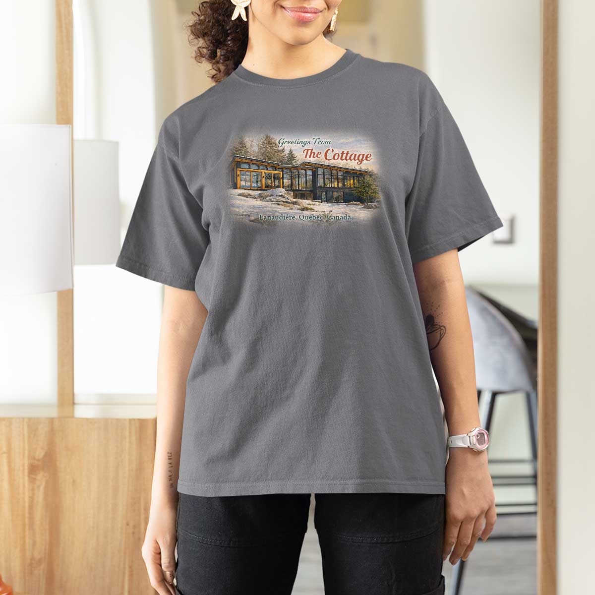 Coming To The Cottage T Shirt For Women Retro LGBT Romance Hockey Fan