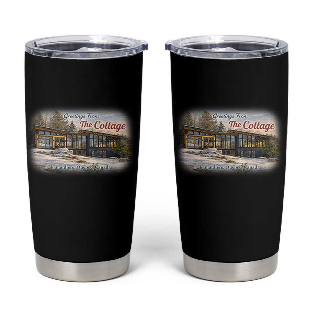 Coming To The Cottage Tumbler Cup Retro LGBT Romance Hockey Fan