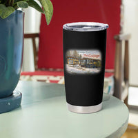 Coming To The Cottage Tumbler Cup Retro LGBT Romance Hockey Fan
