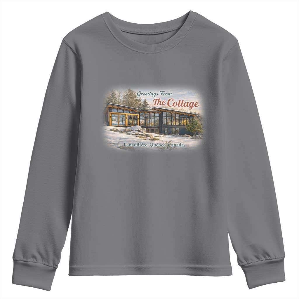 Coming To The Cottage Youth Sweatshirt Retro LGBT Romance Hockey Fan