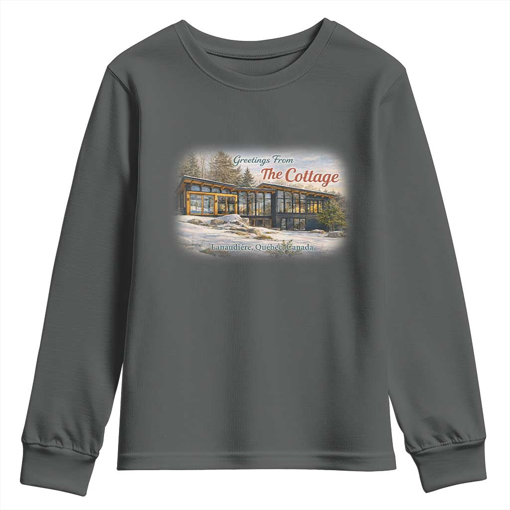 Coming To The Cottage Youth Sweatshirt Retro LGBT Romance Hockey Fan