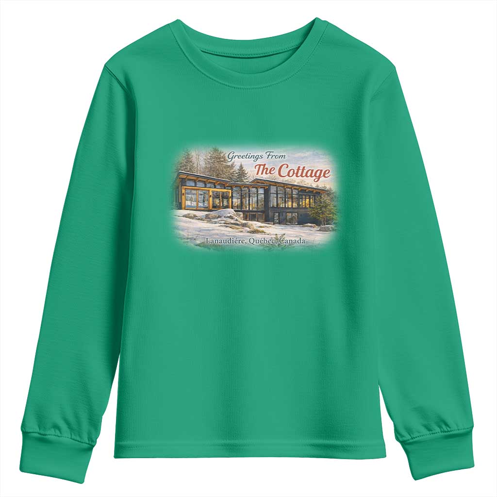 Coming To The Cottage Youth Sweatshirt Retro LGBT Romance Hockey Fan