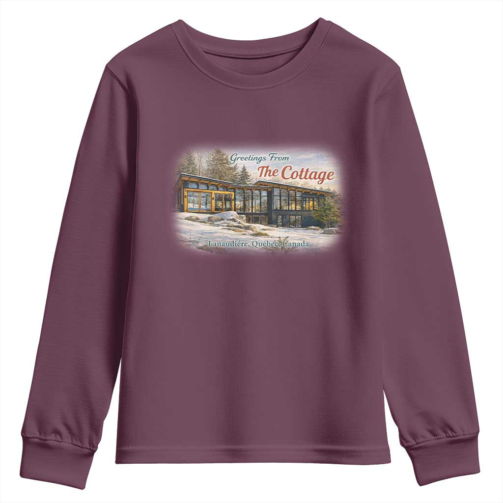 Coming To The Cottage Youth Sweatshirt Retro LGBT Romance Hockey Fan