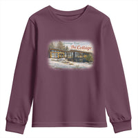 Coming To The Cottage Youth Sweatshirt Retro LGBT Romance Hockey Fan