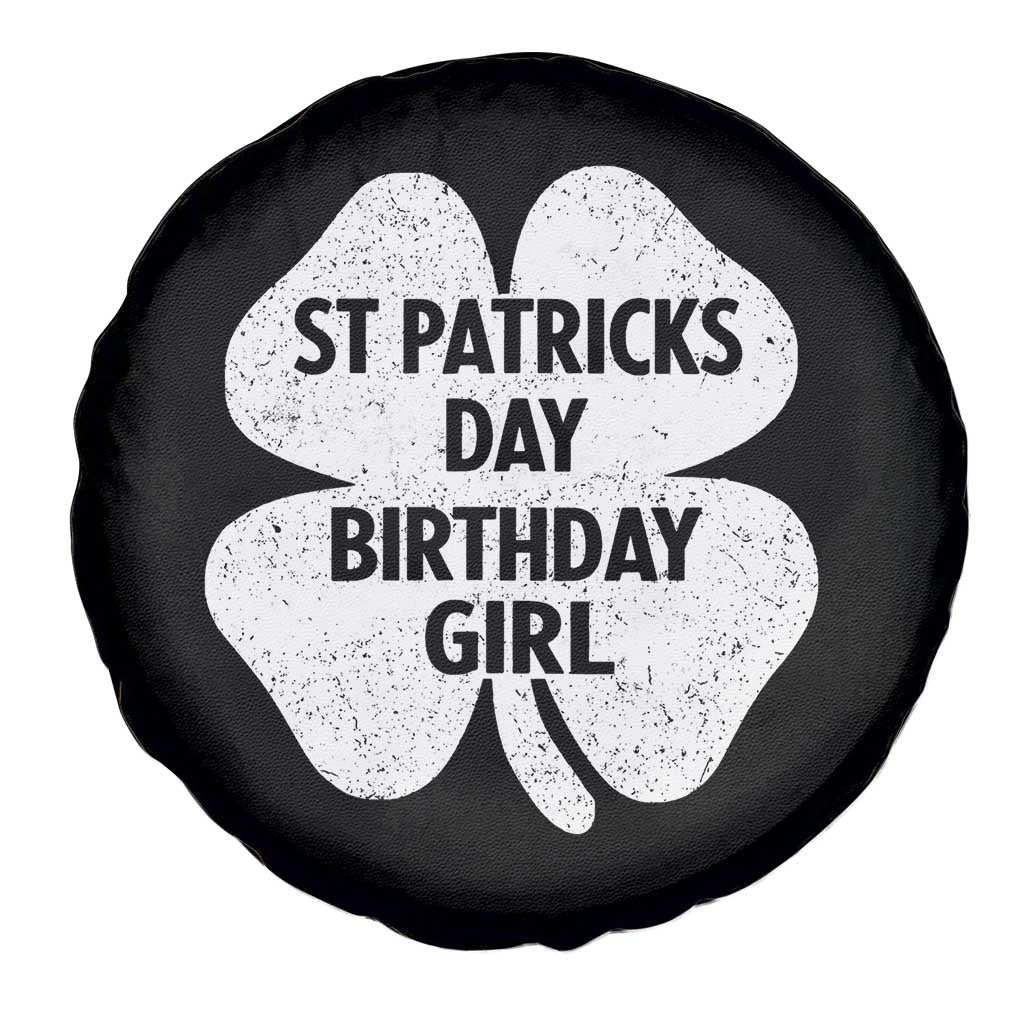 St Patricks Day Birthday Girl Spare Tire Cover Irish Bday Shamrock Clovers
