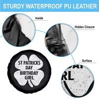 St Patricks Day Birthday Girl Spare Tire Cover Irish Bday Shamrock Clovers