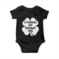 St Patricks Day Birthday Girl Baby Onesie Irish Bday Shamrock Clovers