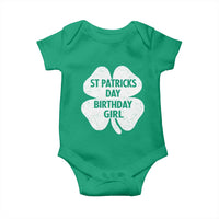 St Patricks Day Birthday Girl Baby Onesie Irish Bday Shamrock Clovers