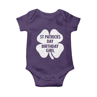 St Patricks Day Birthday Girl Baby Onesie Irish Bday Shamrock Clovers