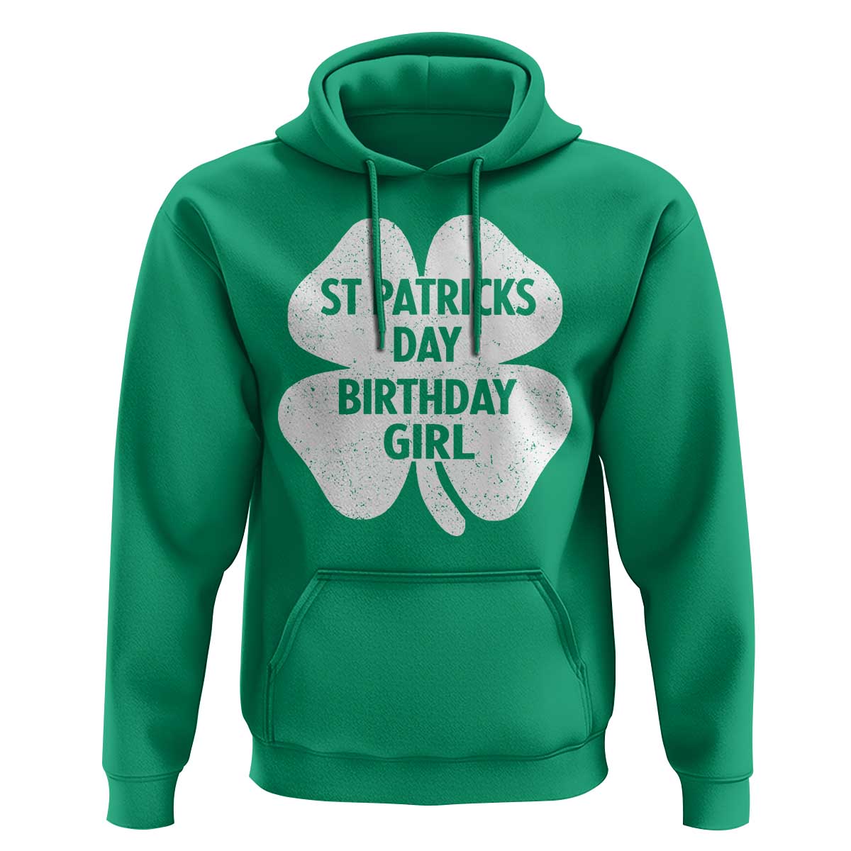 St Patricks Day Birthday Girl Hoodie Irish Bday Shamrock Clovers