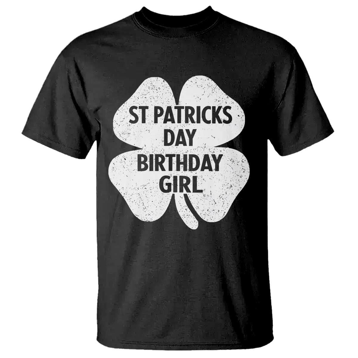 St Patricks Day Birthday Girl T Shirt Irish Bday Shamrock Clovers