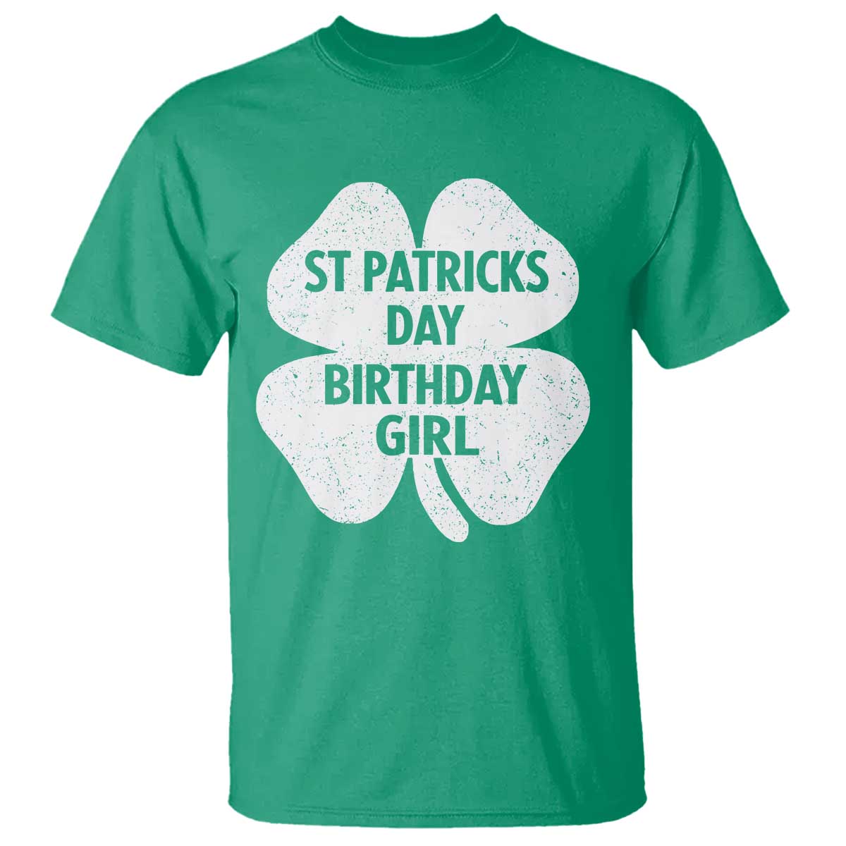 St Patricks Day Birthday Girl T Shirt Irish Bday Shamrock Clovers