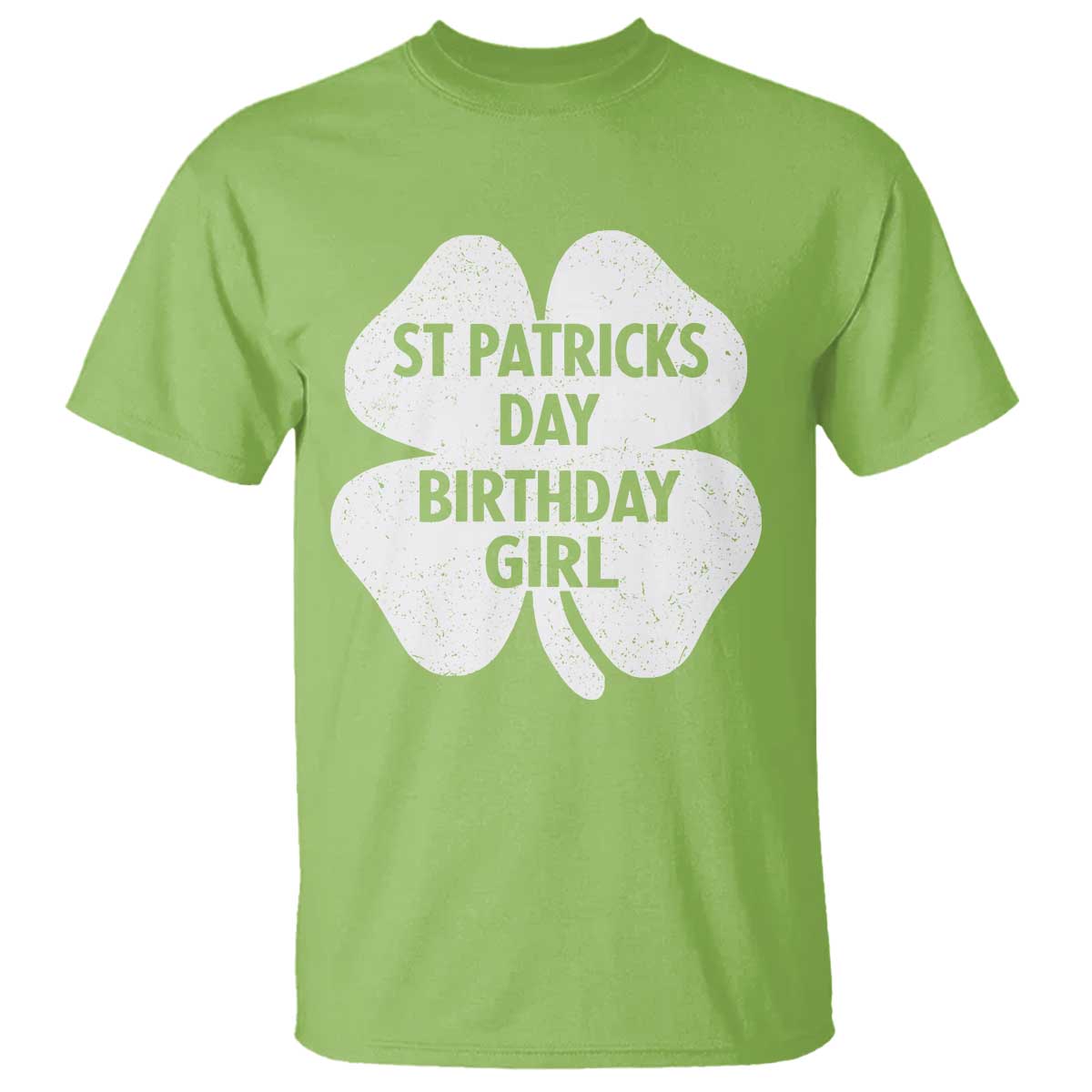 St Patricks Day Birthday Girl T Shirt Irish Bday Shamrock Clovers