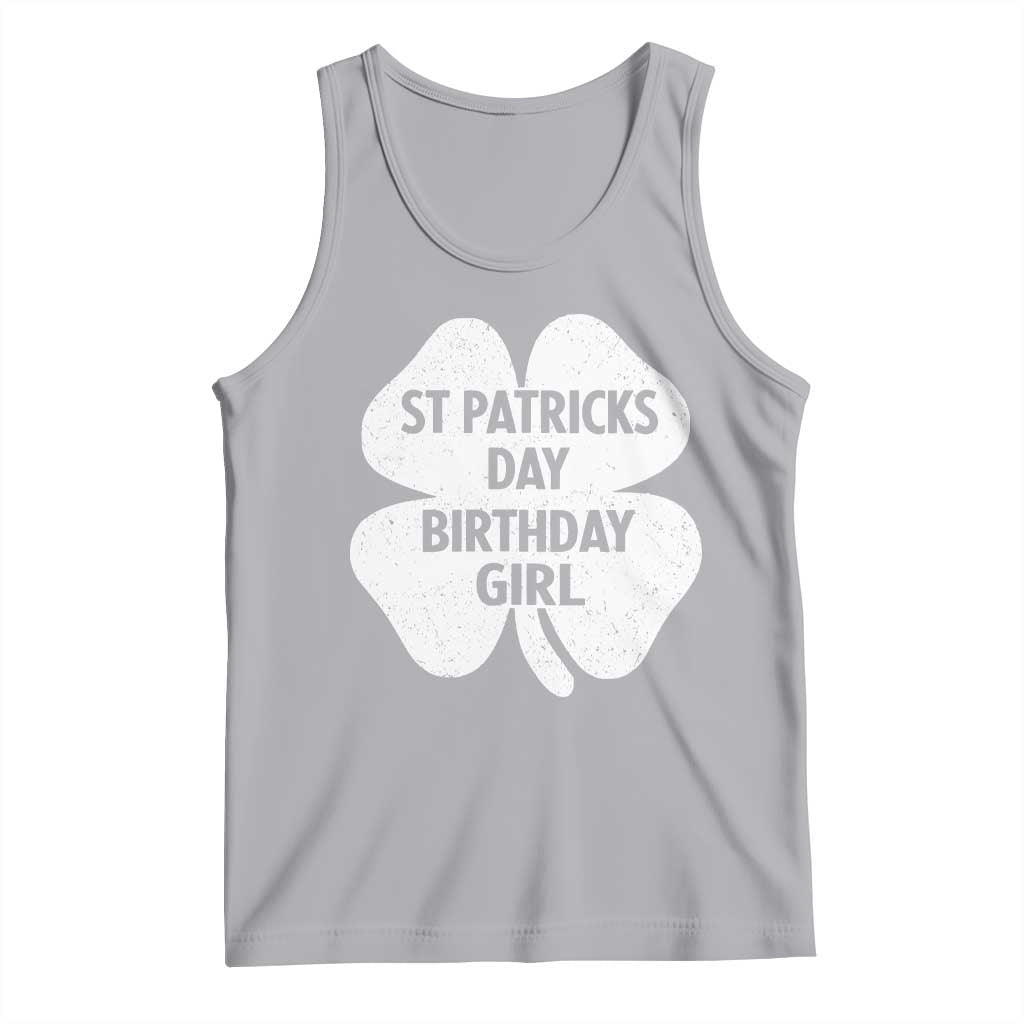 St Patricks Day Birthday Girl Tank Top Irish Bday Shamrock Clovers