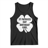 St Patricks Day Birthday Girl Tank Top Irish Bday Shamrock Clovers