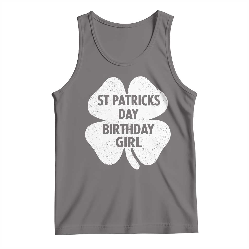 St Patricks Day Birthday Girl Tank Top Irish Bday Shamrock Clovers