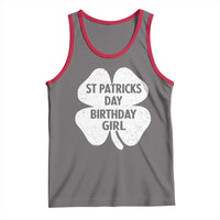 St Patricks Day Birthday Girl Tank Top Irish Bday Shamrock Clovers