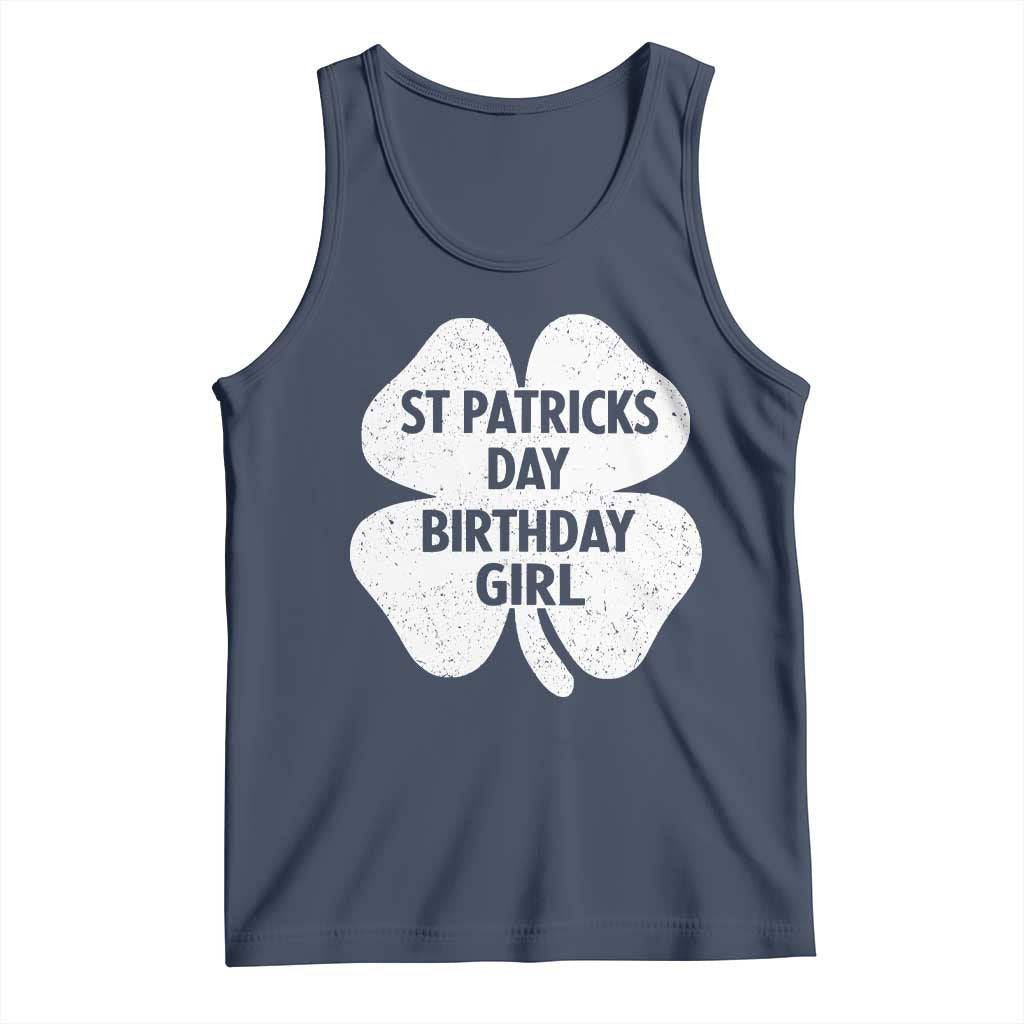 St Patricks Day Birthday Girl Tank Top Irish Bday Shamrock Clovers