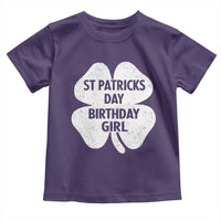 St Patricks Day Birthday Girl Toddler T Shirt Irish Bday Shamrock Clovers