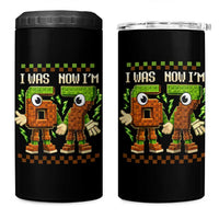 I Was 6 Now Im 7 7th Birthday 67 Meme 4 in 1 Can Cooler Tumbler Six Seven Checkered Kids Gaming Meme