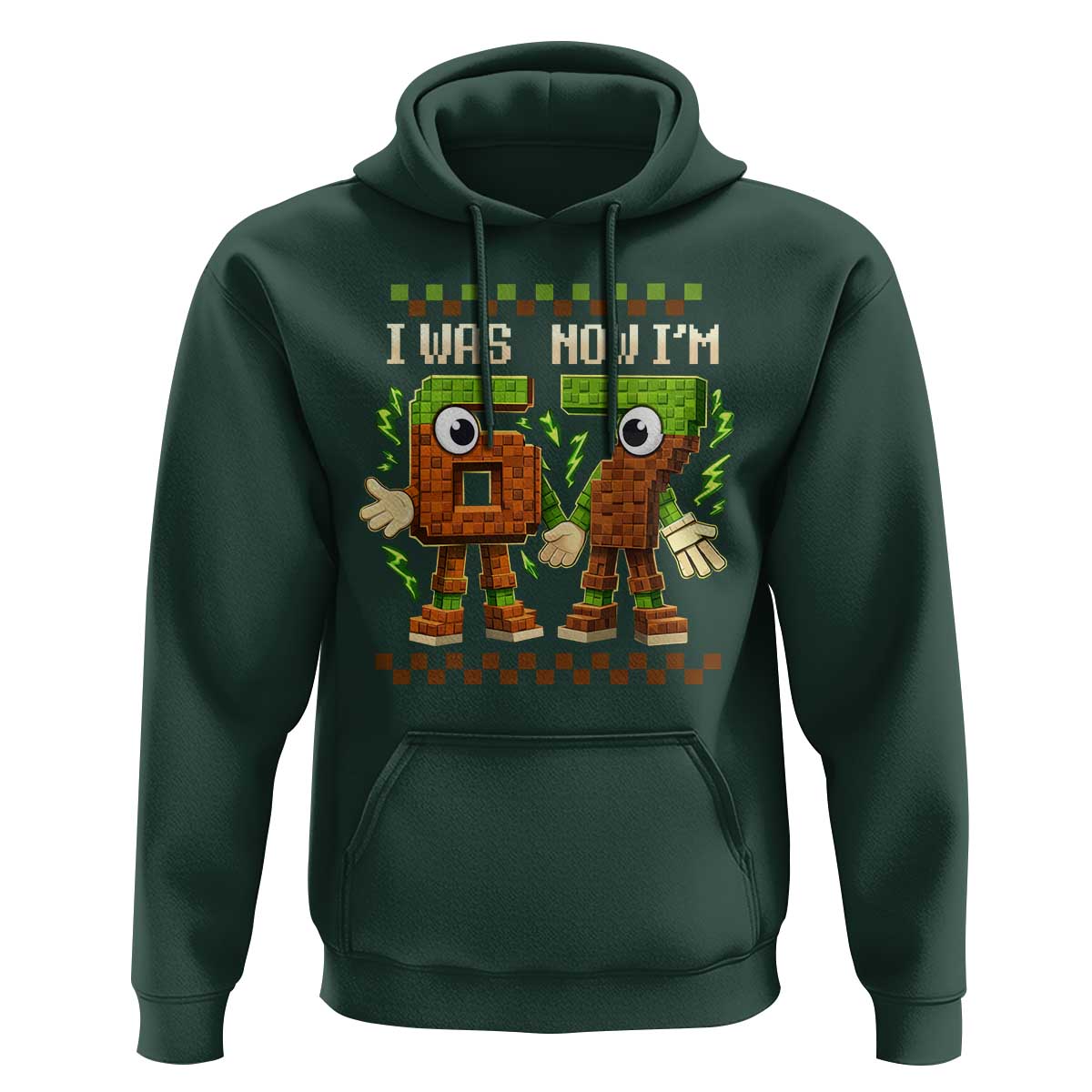 I Was 6 Now Im 7 7th Birthday 67 Meme Hoodie Six Seven Checkered Kids Gaming Meme