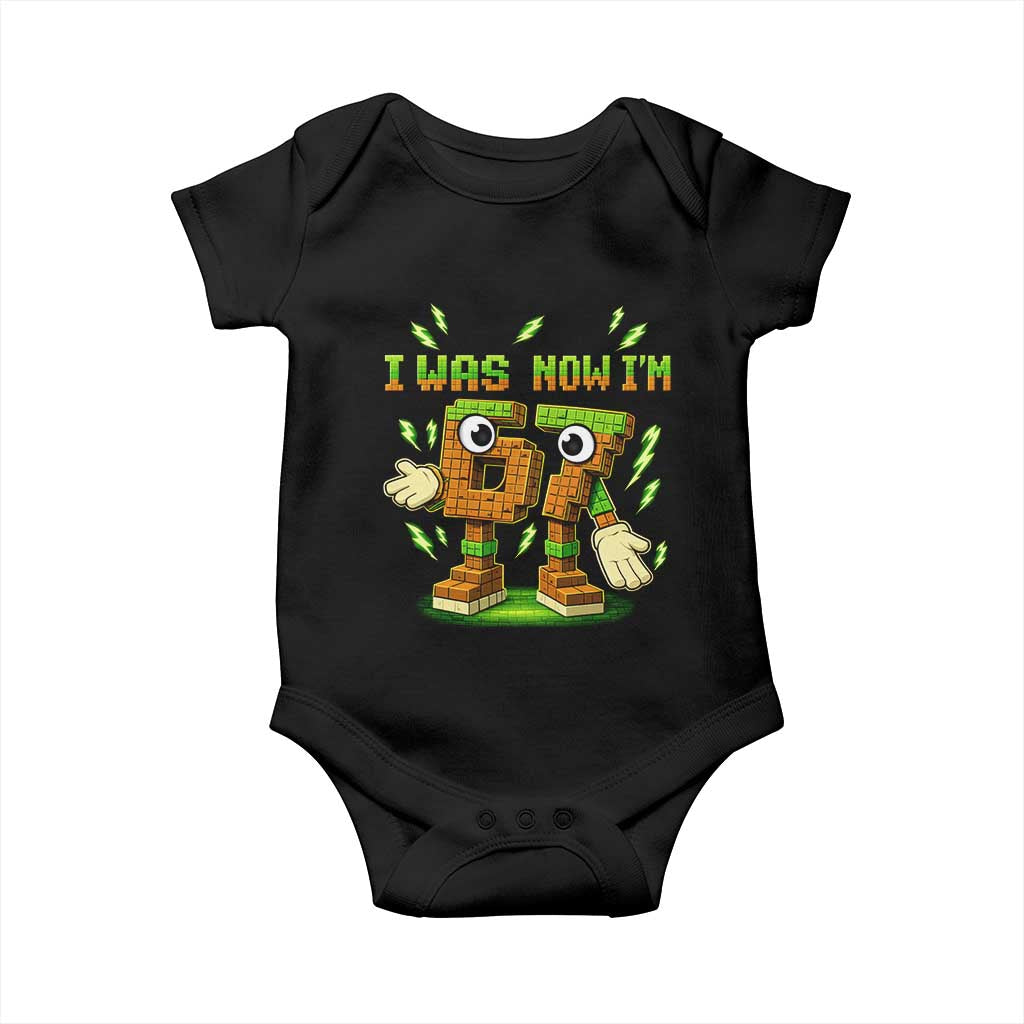 I Was 6 Now Im 7 7th Birthday 67 Meme Baby Onesie Funny 6 7 Birthday Six Seven Kids Gaming