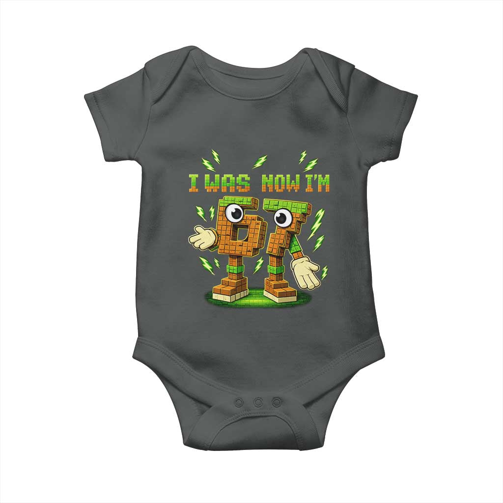 I Was 6 Now Im 7 7th Birthday 67 Meme Baby Onesie Funny 6 7 Birthday Six Seven Kids Gaming
