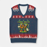 I Was 6 Now Im 7 7th Birthday 67 Meme V-Neck Knit Sweater Vest Funny 6 7 Birthday Six Seven Kids Gaming