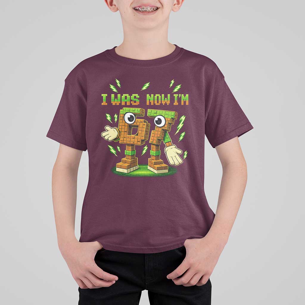 I Was 6 Now Im 7 7th Birthday 67 Meme T Shirt For Kid Funny 6 7 Birthday Six Seven Kids Gaming
