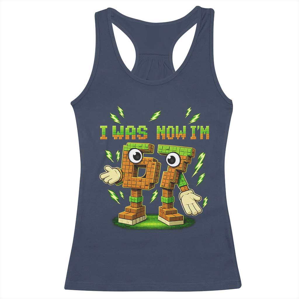 I Was 6 Now Im 7 7th Birthday 67 Meme Racerback Tank Top Funny 6 7 Birthday Six Seven Kids Gaming