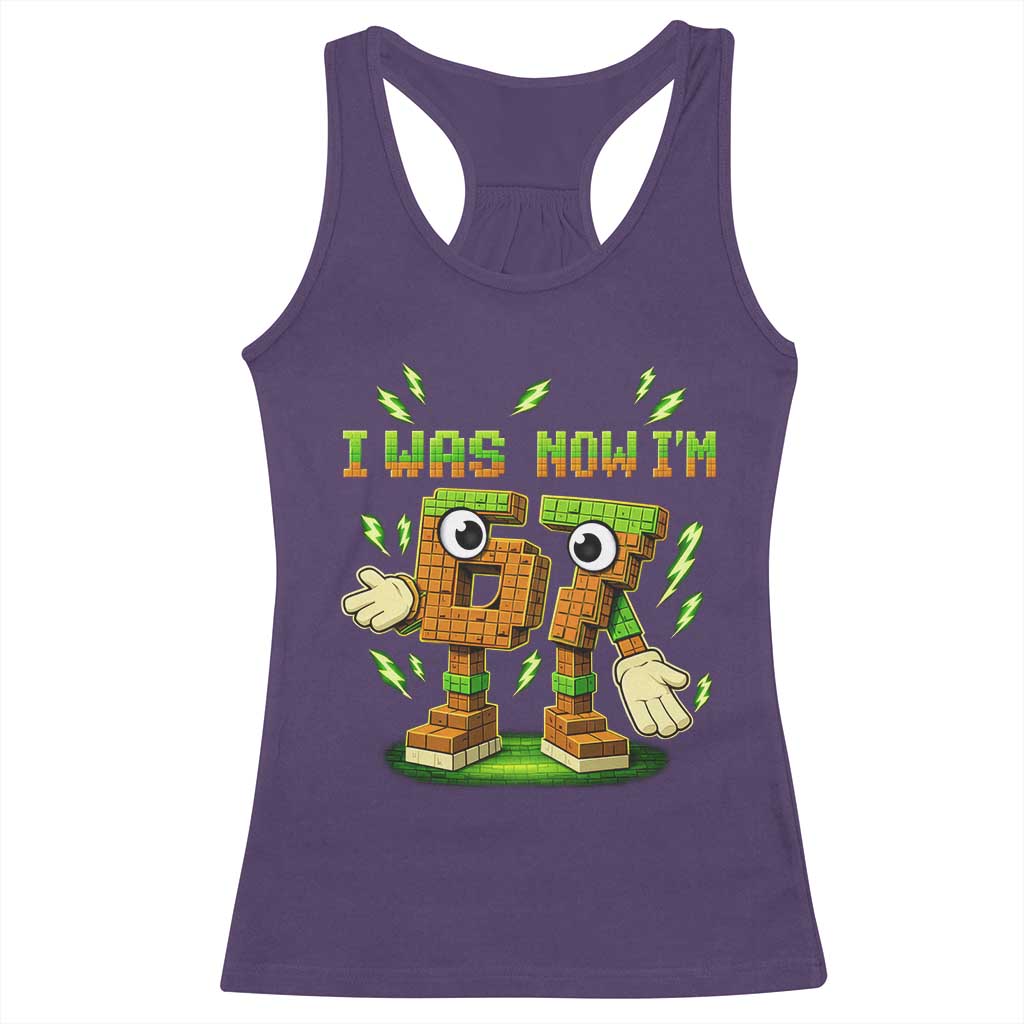 I Was 6 Now Im 7 7th Birthday 67 Meme Racerback Tank Top Funny 6 7 Birthday Six Seven Kids Gaming