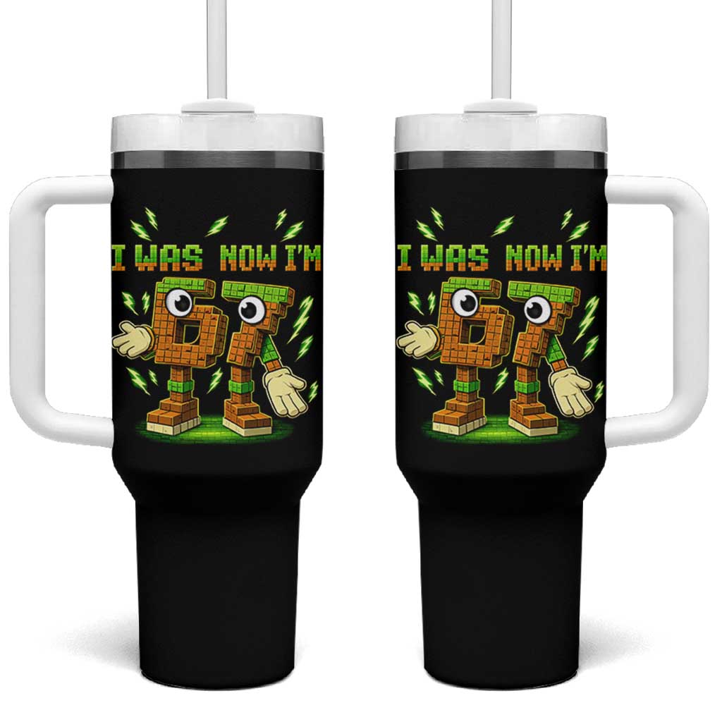 I Was 6 Now Im 7 7th Birthday 67 Meme Tumbler With Handle Funny 6 7 Birthday Six Seven Kids Gaming