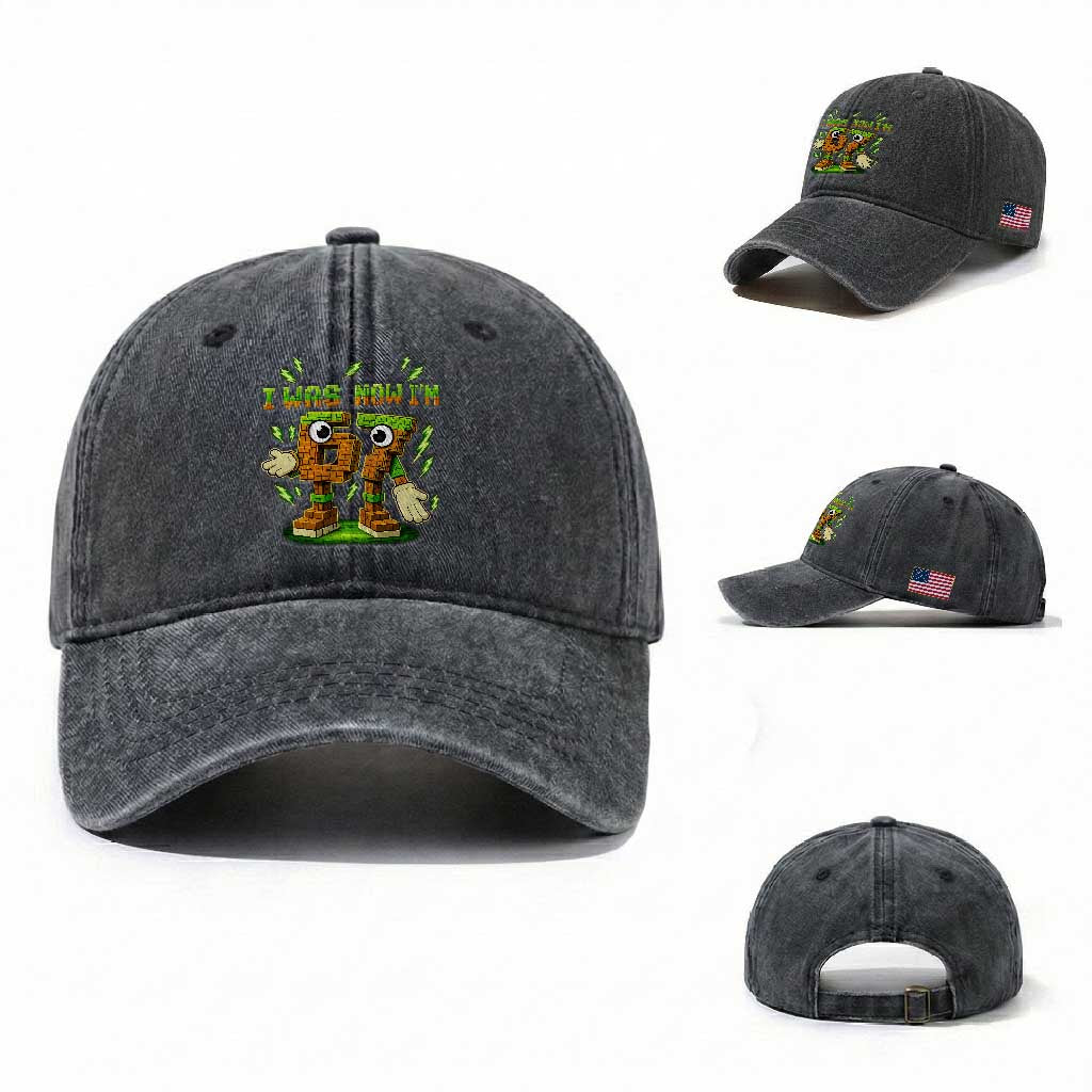 I Was 6 Now Im 7 7th Birthday 67 Meme Washed Cotton Baseball Cap Funny 6 7 Birthday Six Seven Kids Gaming