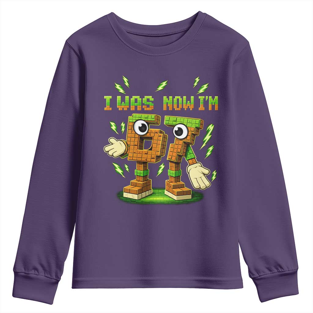 I Was 6 Now Im 7 7th Birthday 67 Meme Youth Sweatshirt Funny 6 7 Birthday Six Seven Kids Gaming