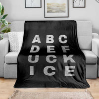 Fck Ice Throw Blanket Chinga La Migra Subtle FDT