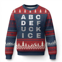 Fck Ice Ugly Christmas Sweater Chinga La Migra Subtle FDT