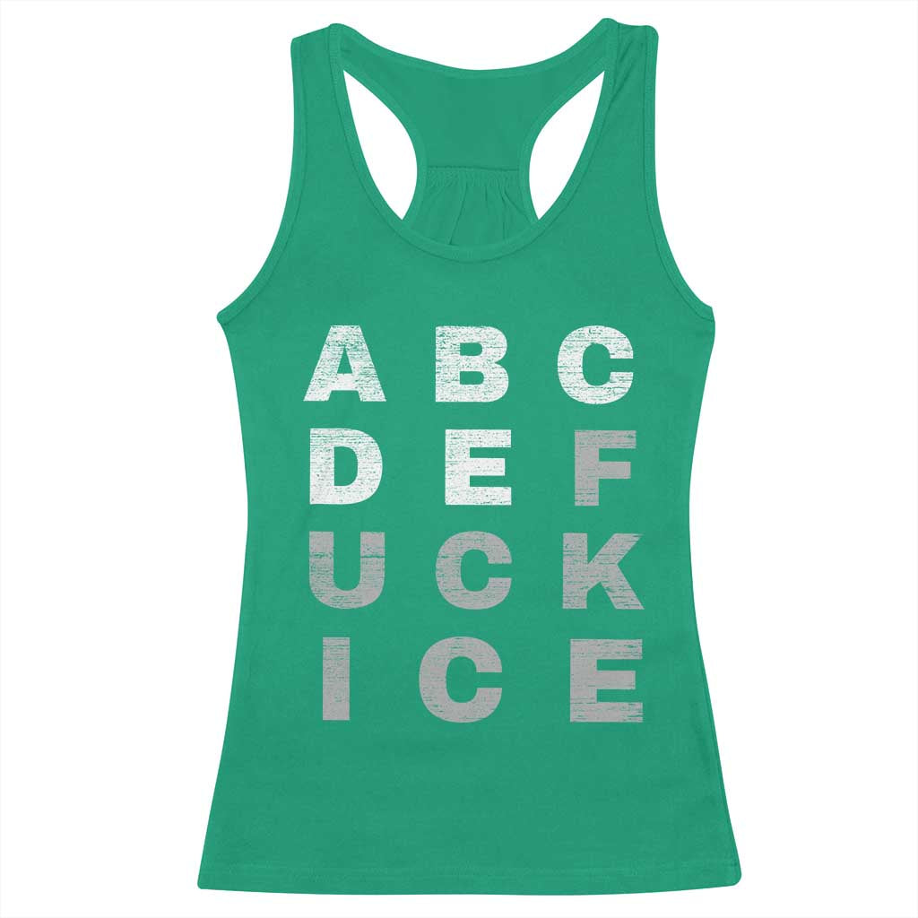Fck Ice Racerback Tank Top Chinga La Migra Subtle FDT