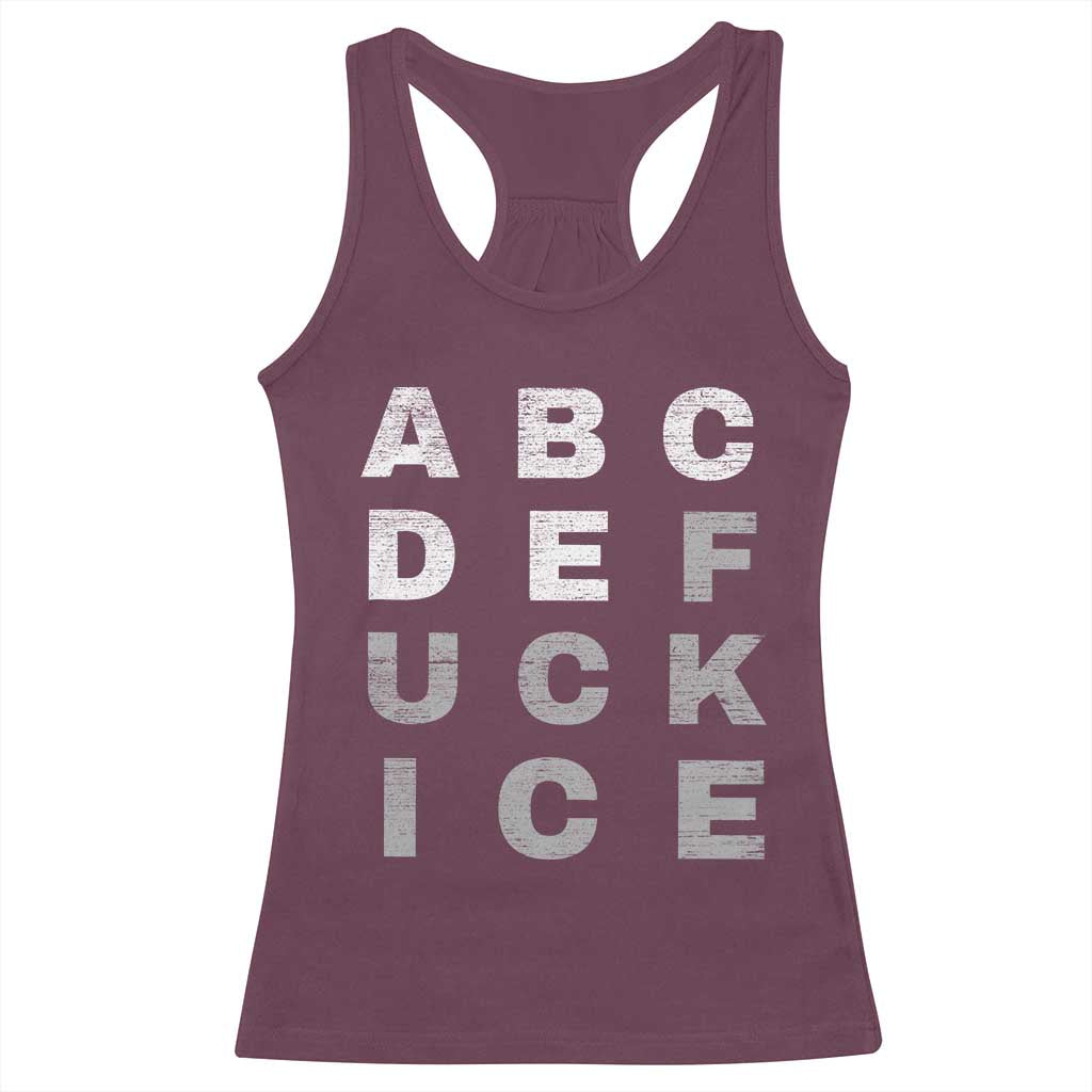 Fck Ice Racerback Tank Top Chinga La Migra Subtle FDT
