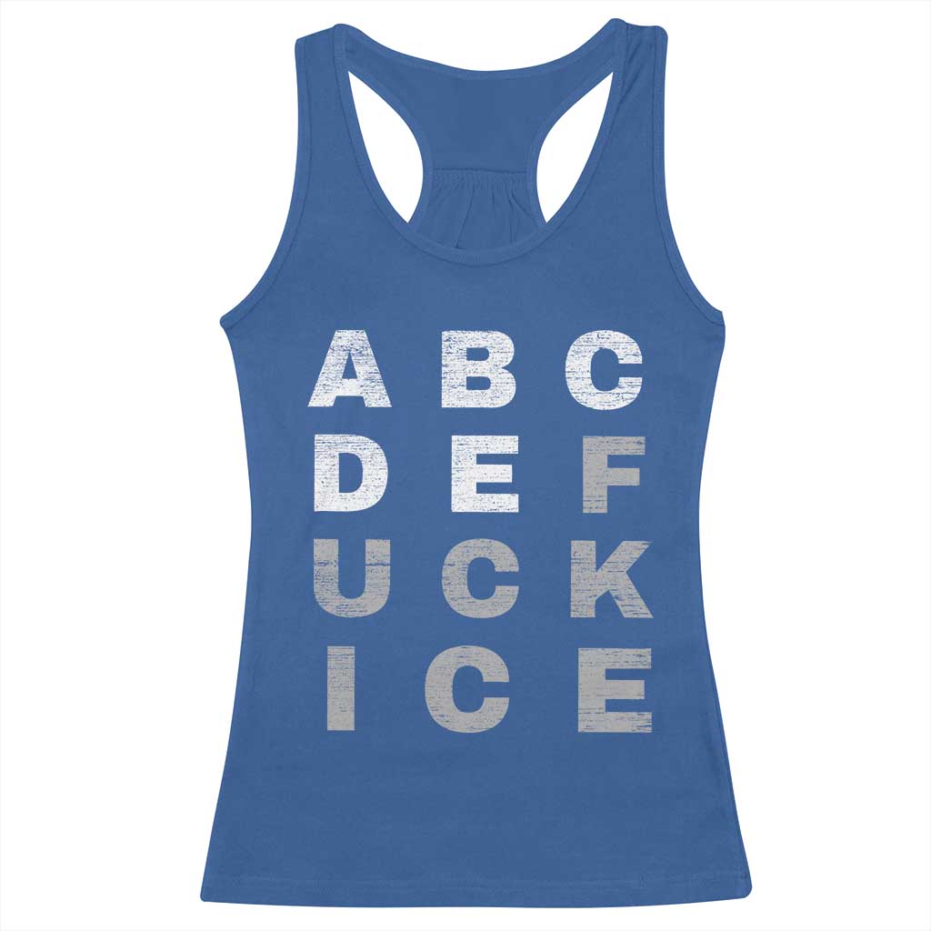 Fck Ice Racerback Tank Top Chinga La Migra Subtle FDT