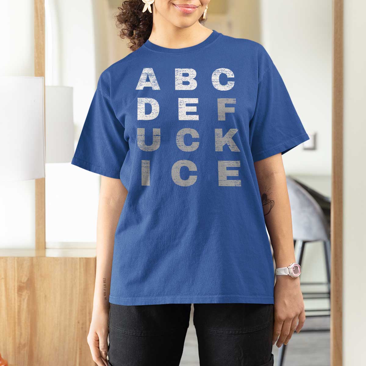 Fck Ice T Shirt For Women Chinga La Migra Subtle FDT
