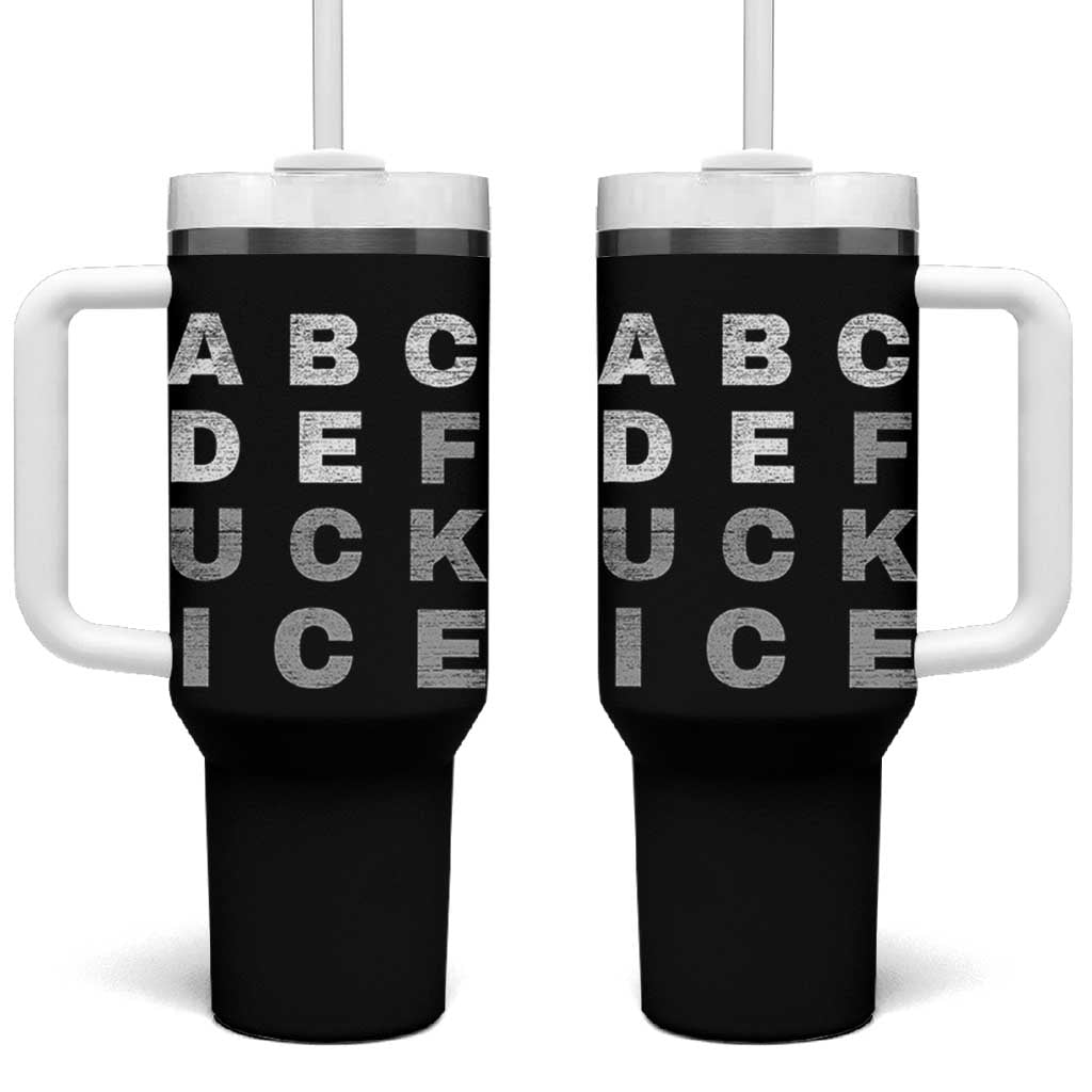 Fck Ice Tumbler With Handle Chinga La Migra Subtle FDT
