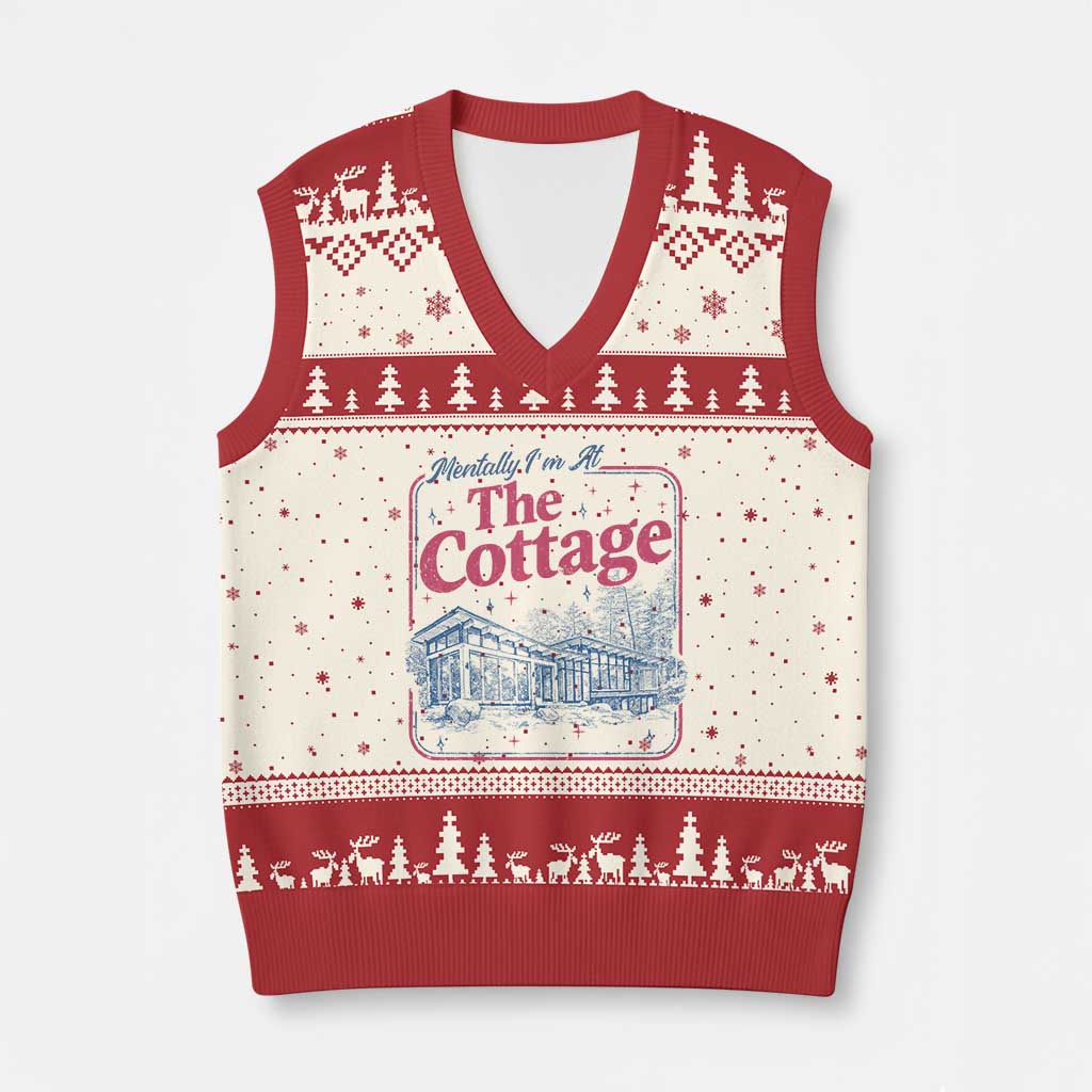 Team Hollanov Fan V-Neck Knit Sweater Vest Mentally Im At The Cottage LGBT Romance Hockey