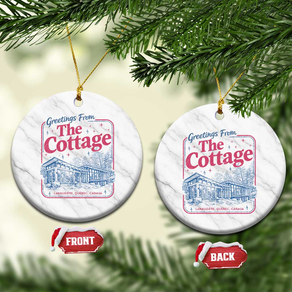 Coming To The Cottage Ceramic Ornament LGBT Romance Hockey Fan